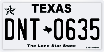 TX license plate DNT0635