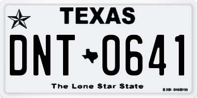 TX license plate DNT0641