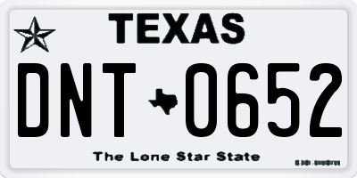 TX license plate DNT0652