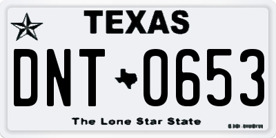 TX license plate DNT0653