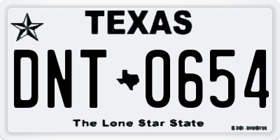 TX license plate DNT0654