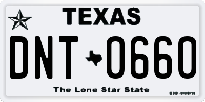 TX license plate DNT0660