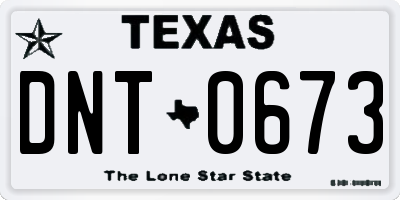 TX license plate DNT0673