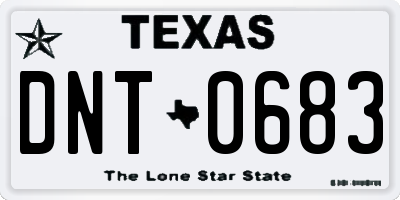 TX license plate DNT0683
