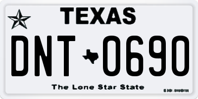 TX license plate DNT0690