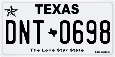 TX license plate DNT0698