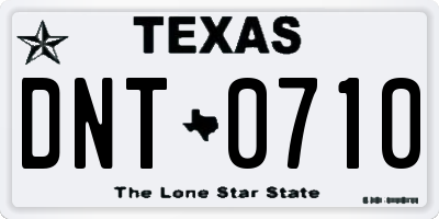 TX license plate DNT0710