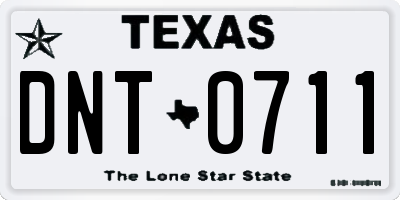 TX license plate DNT0711