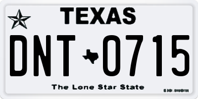 TX license plate DNT0715