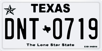 TX license plate DNT0719