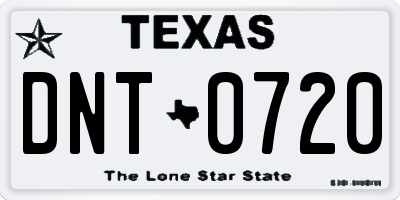TX license plate DNT0720