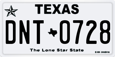 TX license plate DNT0728