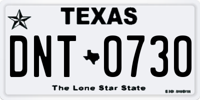 TX license plate DNT0730