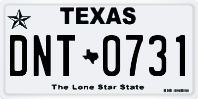 TX license plate DNT0731