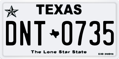 TX license plate DNT0735