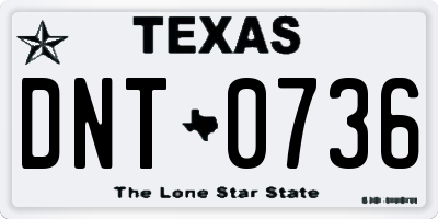 TX license plate DNT0736
