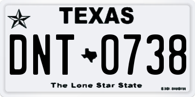 TX license plate DNT0738