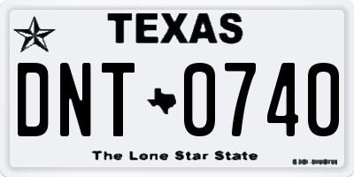TX license plate DNT0740