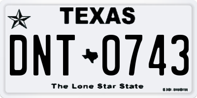 TX license plate DNT0743