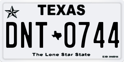 TX license plate DNT0744