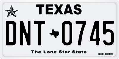 TX license plate DNT0745