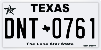TX license plate DNT0761