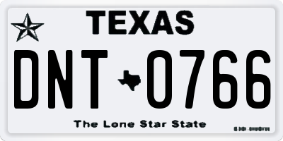 TX license plate DNT0766