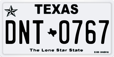 TX license plate DNT0767