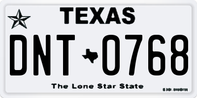 TX license plate DNT0768