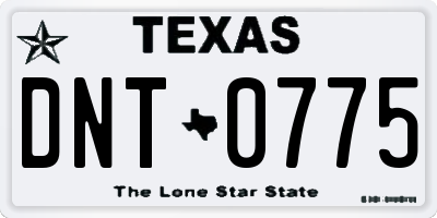 TX license plate DNT0775