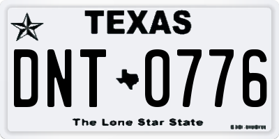 TX license plate DNT0776