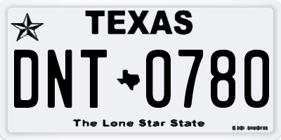 TX license plate DNT0780