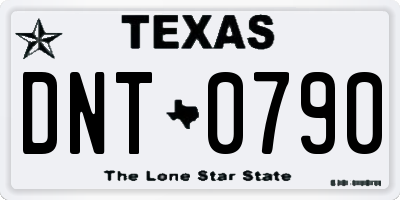 TX license plate DNT0790