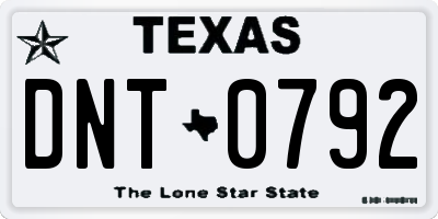 TX license plate DNT0792