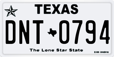 TX license plate DNT0794