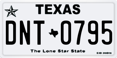 TX license plate DNT0795