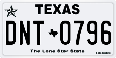 TX license plate DNT0796