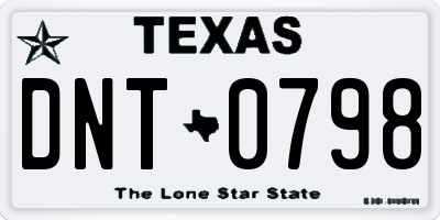 TX license plate DNT0798