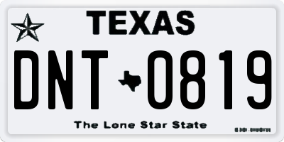 TX license plate DNT0819