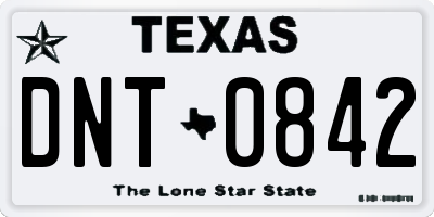 TX license plate DNT0842