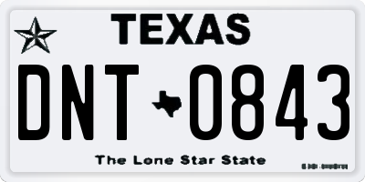 TX license plate DNT0843