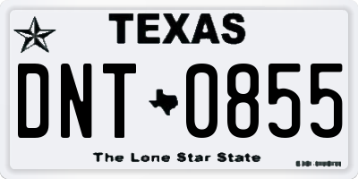TX license plate DNT0855