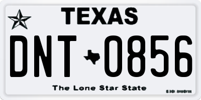 TX license plate DNT0856