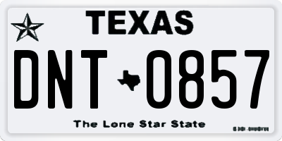 TX license plate DNT0857
