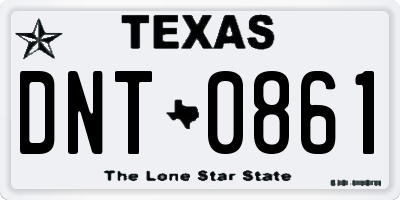 TX license plate DNT0861
