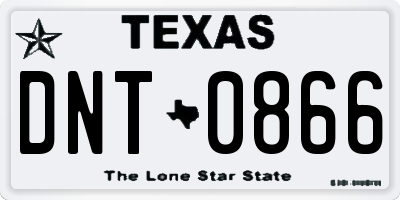 TX license plate DNT0866