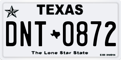 TX license plate DNT0872