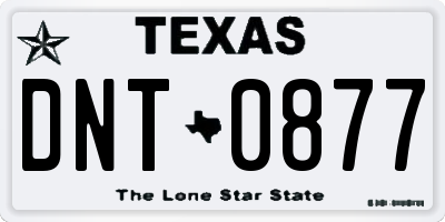 TX license plate DNT0877