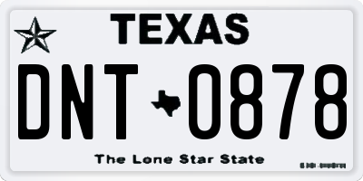 TX license plate DNT0878
