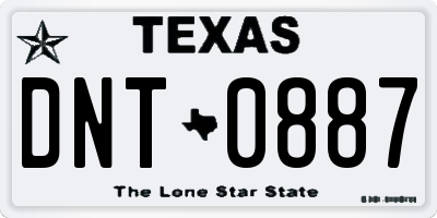 TX license plate DNT0887